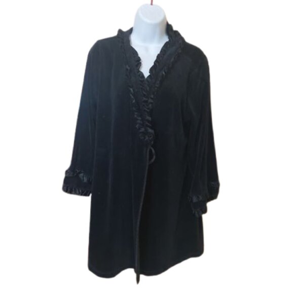 BETSEY JOHNSON Velour / Velvet Robe Size Small (missing belt) - Picture 3 of 5